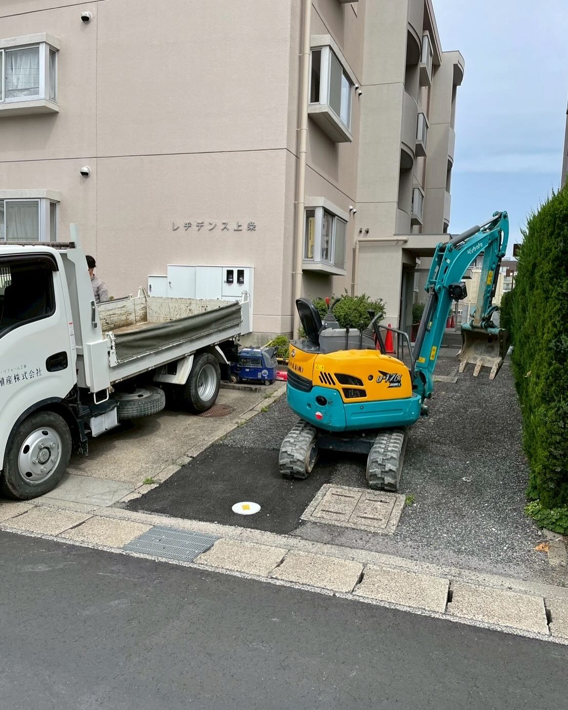 掘削完了後の施工前の様子