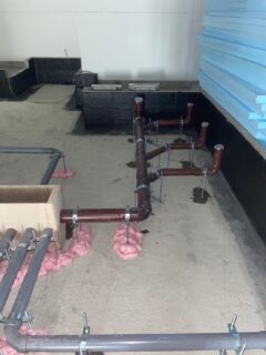 厨房配管　施工事例